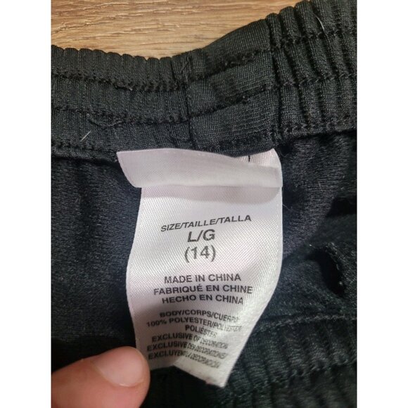 Adidas Youth 3-Stripe Active Jogger Pants Black Heathered Pink Stripe Size L-14 - Picture 7 of 7